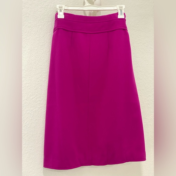 Ann Taylor Magenta Midi Skirt - Picture 3 of 7